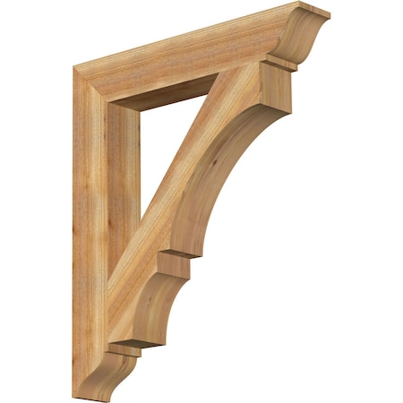 Ekena Millwork Balboa Traditional Rough Sawn Bracket, Western Red Cedar, 6"W x 36"D x 42"H BKT06X36X42BOA01RWR